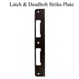 Latch &amp; Deadbolt Strike Plate, 1.30 x 8.82 Flat - Rustic Umber