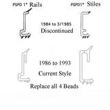 Perma-Shield Patio Door Glazing Bead, 1" Rails