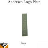 Andersen Window - Perma-Shield Gliding Door Logo Plate w/ Screws, Plastic - Stone