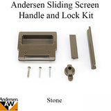 Andersen Sliding Screen Handle and Lock Kit - Stone