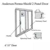 Andersen Interlock Weatherstrip Set, 6ft 11in Perma-Shield Gliding Door - Gray