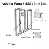 Andersen Interlock Weatherstrip Set, 8 Foot Perma-Shield Gliding Door - Gray