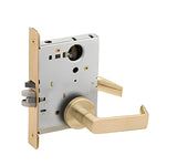 Schlage L9453L 06A Entrance Mortise Lock with Deadbolt, Less Cylinder, 06 Lever, A Rose
