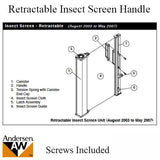 Retractable Insect Screen Interior Handle for Andersen FGD made August 2003 - May 2007 - Terratone