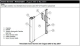 Retainer w/Screws - Retractable Insect Screen - for Andersen FGD made Aug. 03 to May 07 - Terratone