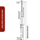 HLS 7 Middle Active Shootbolt Extension For 6' 10" & 7' 0" Door Panel Size - 2665508