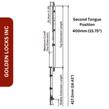 HLS 7 Middle Active Tongue / Shootbolt Extension For 6' 8" Door Panel Size  - 2666615