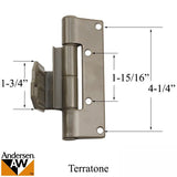 Adjustable Hinge Leaf - Frenchwood Outswing - Left - Terratone