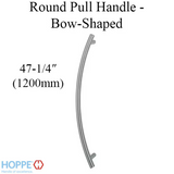 HOPPE BOW-SHAPED ROUND PULL HANDLE, 47-1/4