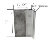 Pull, Mirror Door 3 X 1-1/2 Inch - Polished Chrome - 27045