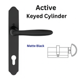 Hoppe Active Keyed Verona Handle Set M151/374N/KC, Matt Black- 2713856