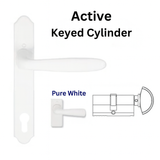 Hoppe Active Keyed Verona Handle Set M151/374N/KC, Pure White - 2714074