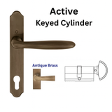 Hoppe Active Keyed Verona Handle Set M151/374N/KC, Antique Brass - 2715237