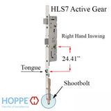 HLS7 16mm Active Tongue-Shootbolt Gear, 45/92, Tongue at 24.41 Inch, 25 mm Shootbolt Throw, RH
