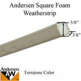 Weatherstrip, Narroline, Top and Bottom Rail Foam - Terratone (Grey)