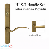 HOPPE HLS7 HANDLESET, MUNCHEN, M112P/2167N, KEYED ACTIVE, Antique Brass - 2740635