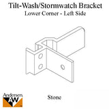 Andersen Tilt-Wash/Stormwatch Left Lower Corner Bracket - Stone