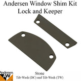 Andersen Tilt-Wash (DC) and Tilt-Wash (TW) Windows - Shim Kit - Lock and Keeper - Metal - Stone