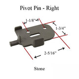 Andersen Tilt-Wash Pivot Pin, Right - Stone