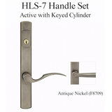 HOPPE HLS7 HANDLESET, MUNCHEN, M112P/2167N, KEYED ACTIVE, Antique Nickel - 2744134