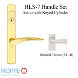HOPPE HLS7 HANDLESET, RODOS, M1603/2167N, KEYED ACTIVE, BRUSHED CHROME - 2745321