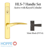 HOPPE HLS7 HANDLESET, RODOS, M1603/2167N, KEYED ACTIVE, MATTE BLACK - 2745680