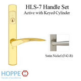 HOPPE HLS7 HANDLESET, RODOS, M1603/2167N, KEYED ACTIVE, SATIN NICKEL - 2745698