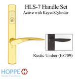 HOPPE HLS7 HANDLESET, RODOS, M1603/2167N, KEYED ACTIVE - RUSTIC UMBER , 2745727