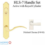 Hoppe HLS7 Handleset, Munchen, M112P/2172N, Keyed Active, Polished Chrome