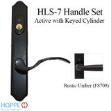 HOPPE HLS7 HANDLESET, MUNCHEN, M112P/2172N, KEYED ACTIVE, RUSTIC UMBER - 2745938