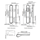 HOPPE HLS7 HANDLESET, NEW ORLEANS, M1610/2172N, KEYED ACTIVE, Brushed Chrome - 2746640