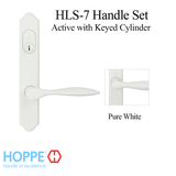 HOPPE HLS7 HANDLESET, NEW ORLEANS, M1610/2172N, KEYED ACTIVE, Pure White - 2746674