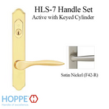 HOPPE HLS7 HANDLESET, NEW ORLEANS, M1610/2172N, KEYED ACTIVE, SATIN NICKEL -2746691