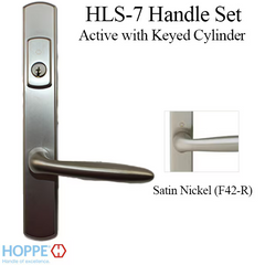 HOPPE HLS7 HANDLESET, VERONA, M151/2167N, KEYED ACTIVE, SATIN