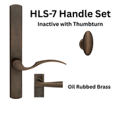 HOPPE HLS7 HANDLESET, MUNCHEN, M112P/2167N, NON KEYED INACTIVE, OIL RUBBED BRASS - 2749226