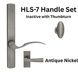 HOPPE HLS7 HANDLESET, MUNCHEN, M112P/2167N, NON KEYED INACTIVE, Antique Nickel -2749277