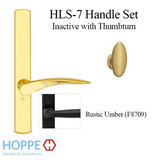 HOPPE HLS7 HANDLESET, RODOS, M1603/2167N, NON KEYED INACTIVE, RUSTIC UMBER - 2749701