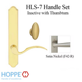 HOPPE HLS7 HANDLESET, MUNCHEN, M112P/2172N, NON KEYED INACTIVE WITH THUMBTURN, SATIN NICKEL - 2749883