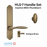HOPPE HLS7 HANDLESET, NEW ORLEANS, M1610/2172N, NON KEYED INACTIVE, Antique Brass  - 2751318
