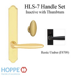 HOPPE HLS7 HANDLESET, VERONA, M151/2172N, NON KEYED INACTIVE WITH THUMBTURN, RUSTIC UMBER - 2751596