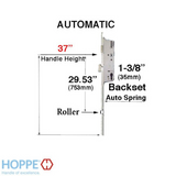 Hoppe 16mm Automatic 2 Roller Gear, 35/92, Roller at 29.53 Inch, 37 Inch Handle Height - 2771546