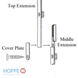 Hoppe Cover Plate - Shootbolt Extension, Stainless - 2875118