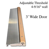 Threshold, Adjustable Oak Cap, 36 X 4-9/16" Wall - Mill Finish - 341004-36-Al