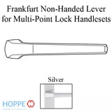 Frankfurt Non-Handed Lever Handle for Multipoint Lock Handlesets - Silver