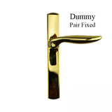 HOPPE MULTIPOINT LOCK HANDLESET, TORONTO, M1020/216N, SOLID BRASS - RESISTA BRASS, DUMMY PAIR