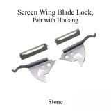 Andersen Screen Wing Blade Lock Pair with Housing Stone