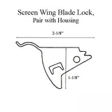 Andersen Screen Wing Blade Lock Pair with Housing Stone