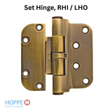 Hoppe F73, 2009 Set Hinge, Rhi / Lho- Antique Brass - 2972399