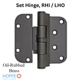 Hoppe F79, 2009 Set Hinge, Rhi / Lho- Oil Rubbed Brass - 2972401