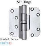 Hoppe F41-R, 2009 Set Hinge Lhi/Rho Brushed Chrome - 2972655